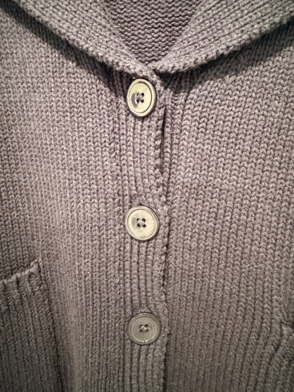 Tuckernuck Navy Cotton Shawl Collar Cardigan - Size S - Picture 5 of 7
